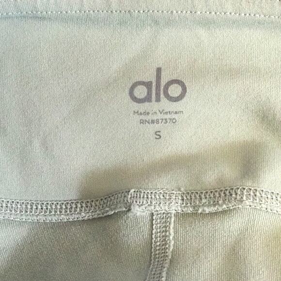 ALO Two Toned Grey Green Ribbed Workout Goddess Leggings Size S Yoga Training - Picture 6 of 11